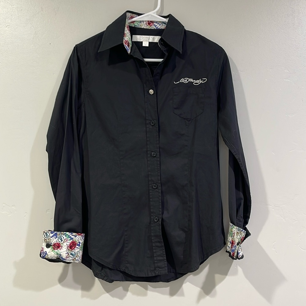 Ed hardy long sleeve button up